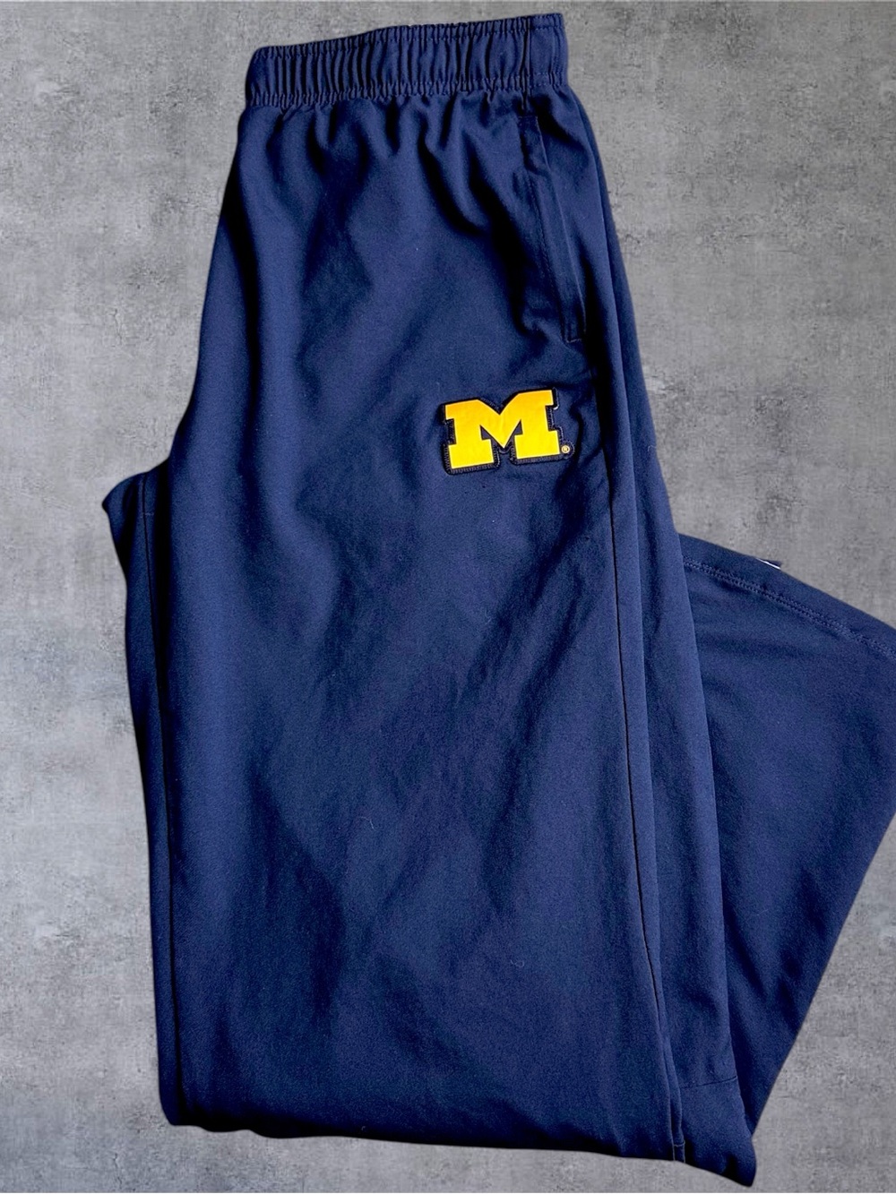 Nike Michigan Wolverines Mens M Dri-FIT Pants Navy Blue NCAA Football Athletic